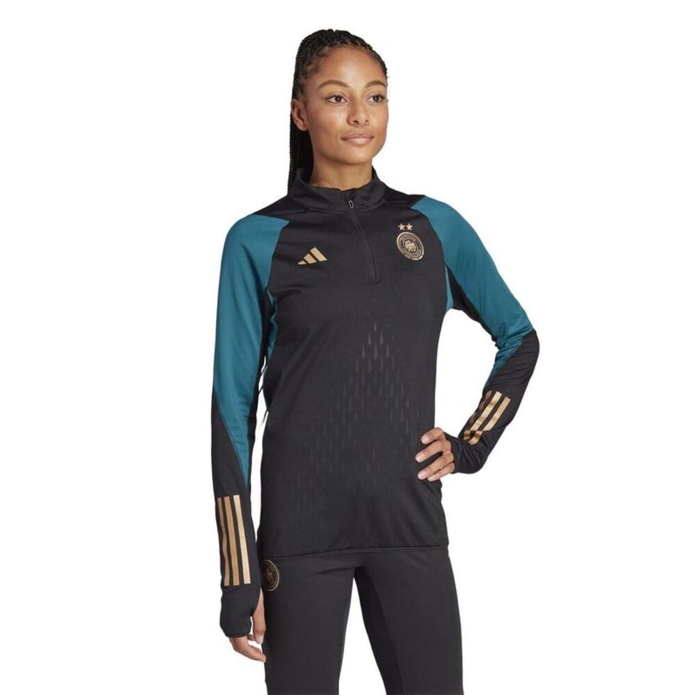 Adidas Womens/Ladies Trio 23 Pro Germany Track Top / Black - Picture 4 of 5